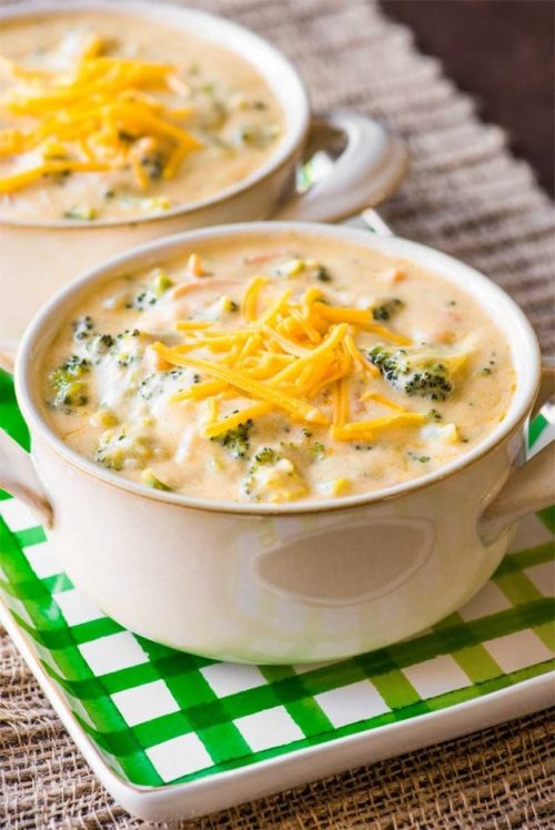 foodffs:BROCCOLI AND CHEESE SOUPUltra creamy homemade broccoli and cheese soup with a dash of smoky 