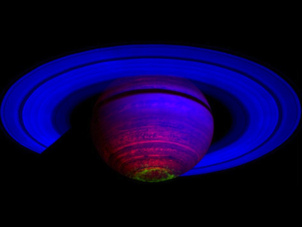 saevitas:  tos—ka:  Saturn’s Auroras (False Colour composite image)  