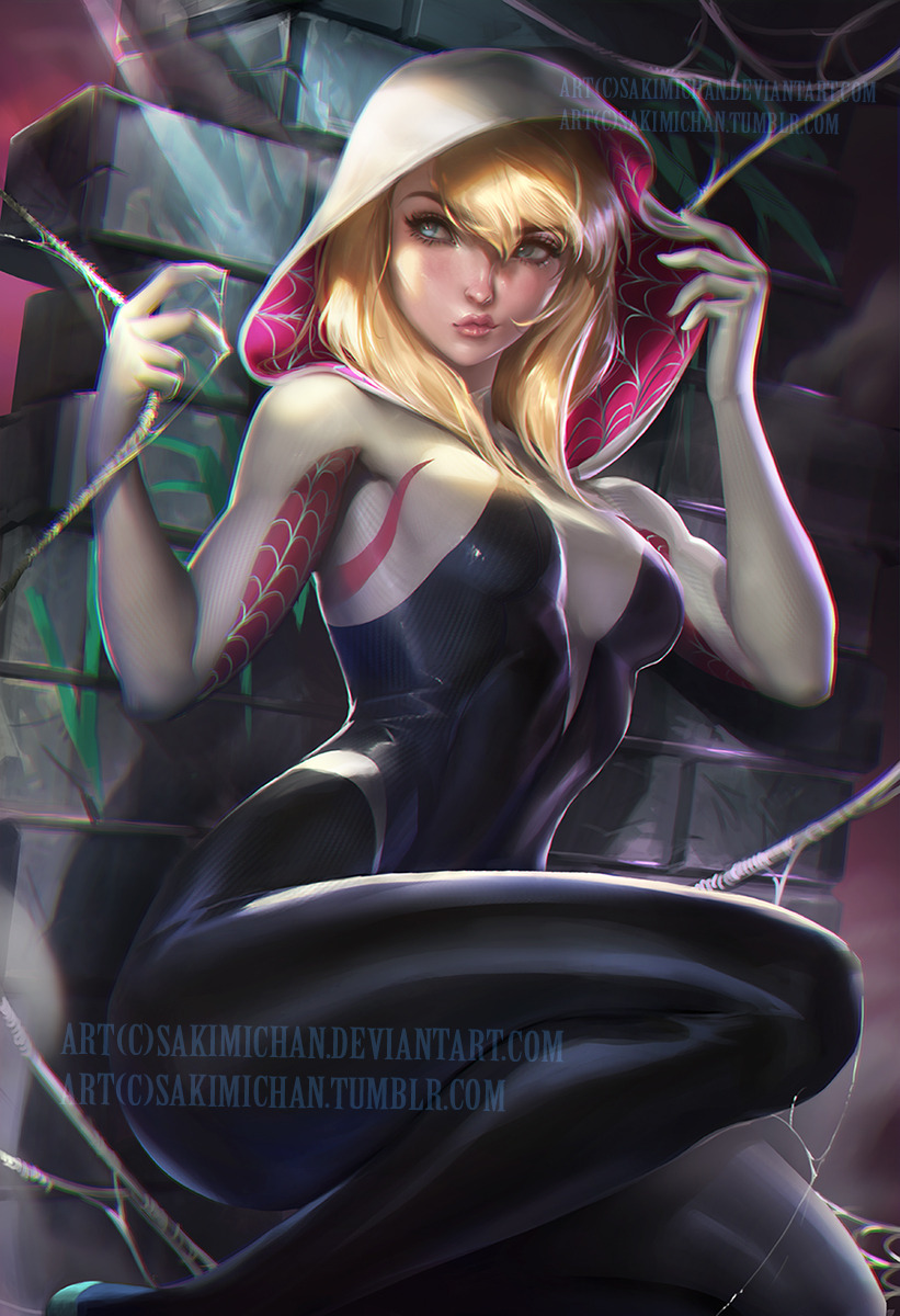 spidergwen – @sakimichan on Tumblr