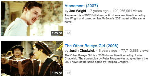 twhiddlestom:  Benedict Cumberbatch - Filmography (insp) 