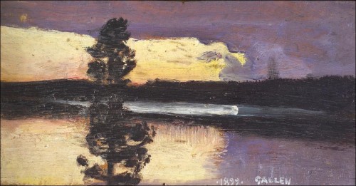 artist-akseli-gallen-kallela: Sunset, 1899, Akseli Gallen-Kallela