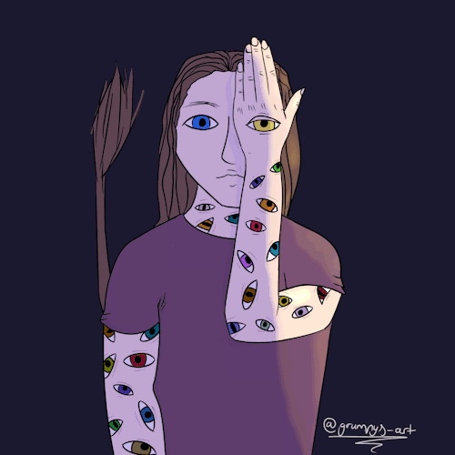 grumpys-art: Mia got infected too, oh no! (Wanted to try some stuff with lighting and a gif, happy w