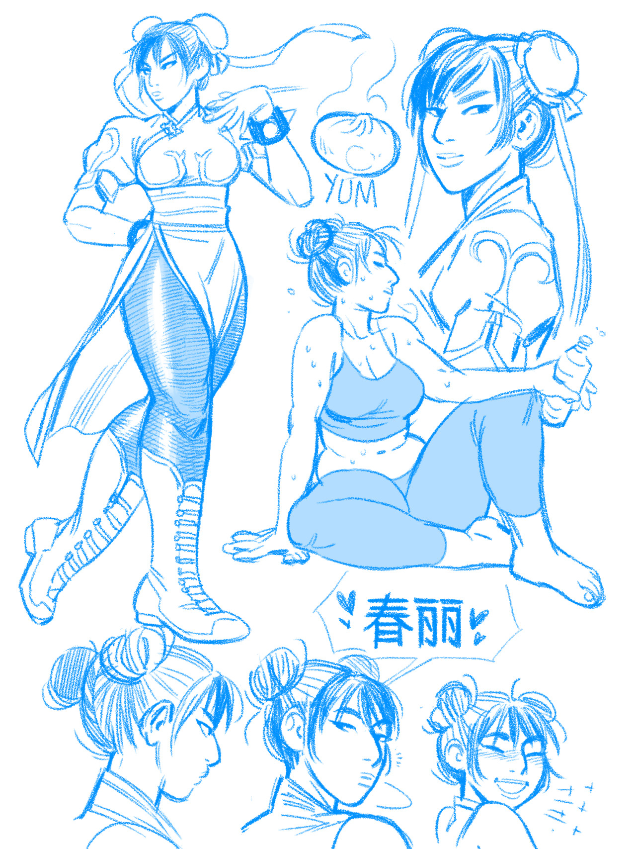 Here's a couple Street Fighter sketches from my January Patreon uploads :3 Let's   𝘸𝘪𝘵𝘩 𝘵𝘳𝘰𝘶𝘴𝘦𝘳𝘴...