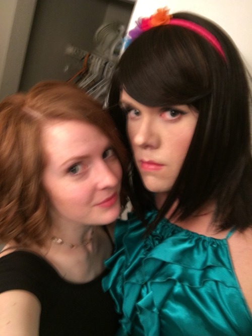 annabrighteyes: Right before going out #crossdress #trans #sissy #forced #feminization #trap Cute co