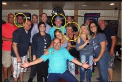 whitepeoplestealingculture:  justice4mikebrown:Darren Wilson pictured with Ferguson Mayor James Knowles and Mary Ann Twitty, Ferguson’s top court clerk, who was fired for racist emails.  what a coincidence~Gurneet  