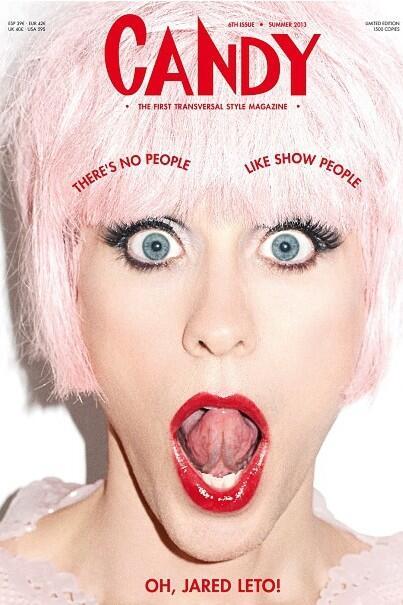 hurts-like-satan:   Jared in Drag on the cover of Candy magazine  How is  he even