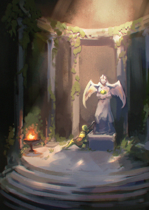 garmmy:fe echoes background practice. i said i’d work on my backgrounds this year and i mean it! hah