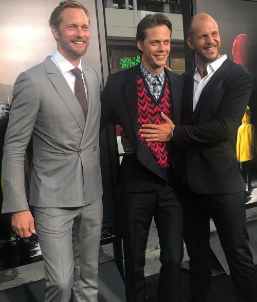 Bill, Gustaf And Alex (Swedens #1 Goofball :-P) At The LA Premiere Of IT (September 5, 2017, California).