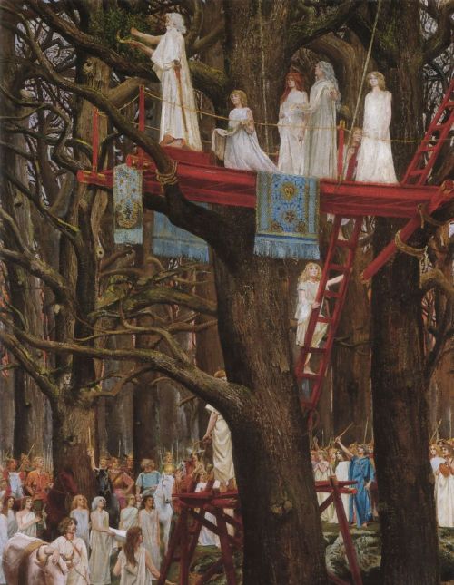birdsofrhiannon:Druids Cutting the Mistletoe on the Sixth Day of the Moon by Henri-Paul Motte