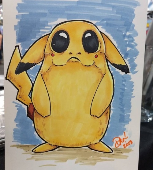 Hello, I&rsquo;m a Porgachu. . . . Table BG1 @fanxsaltlake . #fanx #fanx18 #porg #pikachu #pokem