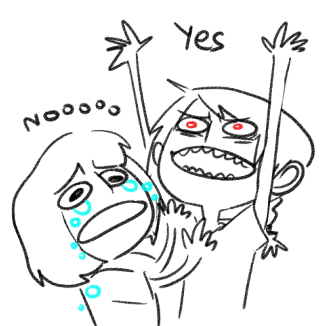 didipenny:  exchanging headcanons and AUs with friends like   #Mika why are your
