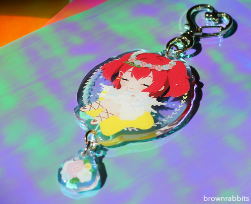 Spent all morning taking photos of my Aqours charms ✨Pretty proud of the prism effects ; u ;Link her