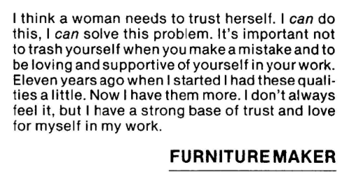 Tradeswomen Discuss Their Jobs. Tradeswomen 1984.