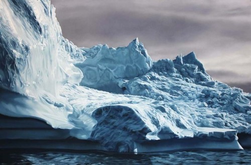 ohneooo:   Pastel Icebergs by Zaria Forman Zaria Forman perfectly masters drawing with pastels. Recently, the artist reveals works representing icebergs. An impressive record, discovered in a series of beautiful images.  Wow 