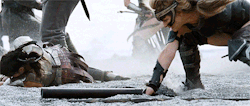 justiceleague:General Antiope fighting in the Battle of Themyscira 