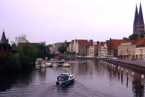 Lübeck Stadtbild mit Kanal, 1972.At the time, when I was rather more fluent in German than I am now,