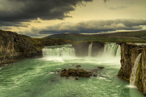 Godafoss Iceland 06/2017 by v2osk. The Goðafoss (Icelandic: “waterfall of the gods” or &