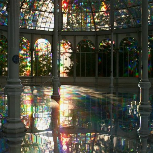 steampunktendencies:    Palacio de Cristal (Crystal Palace), Madrid, Spain.Built in 1887, the architect Ricardo Velazquez.     Artist Kimsooja, To Breathe – A Mirror Woman   