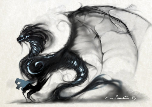 XXX dailydragons:  Smoke dragon by Camilla Ceccatelli photo