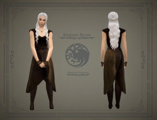 Simblreen treat #4: This dress is inspired by Dany’s Season 6 Dothraki dress. There are matching glo