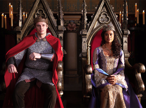 New Photographs of Bradley James and Angel Coulby as King Arthur and Queen Guinevere in BBC’s Merlin