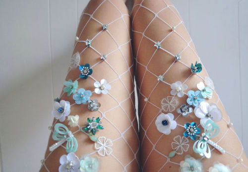 (via Embellished Fishnet Tights Are Here And It Will Make You Feel Like A Mermaid Caught In A Net)