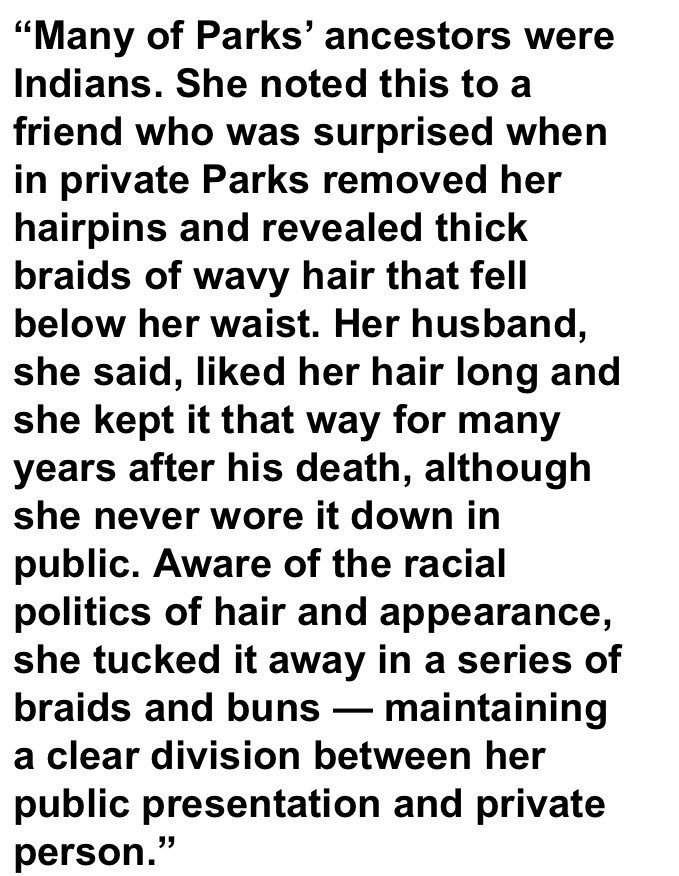 bellygangstaboo:Never saw a pic of Mrs. Parks with her hair down before. She looks