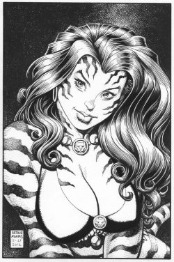 666Jss:  One Of My Favorite Avengers By One Of My Favorite Artists. Tigra By Art