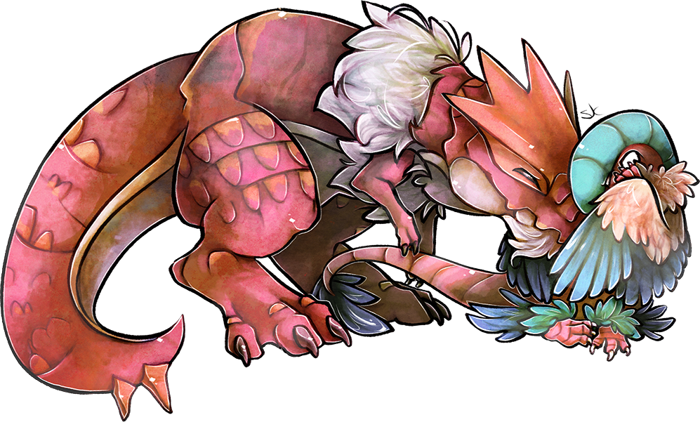 poothos:  day 6: rock! aaaa i really like how this one turned out and DINOS gooood