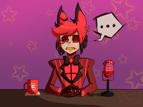 A rare non-smiling Alastor; someone or something has extremely disappointed him