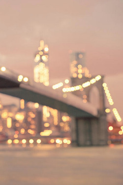 c1tylight5:  New York City And The Brooklyn Bridge - Night Lights | Vivienne Gucwa   