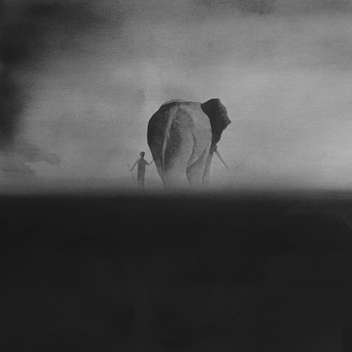 escapekit:  Black and whites Indonesian artist Elicia Edijanto has created beautiful black-and-white watercolour paintings that feature children and animals interacting with one another.  Artists on tumblr Escape Kit / Twitter  / Subscribe