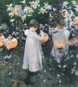 theartistsmanifesto: John Singer Sargent, Carnation, Lily, Lily, Rose, c. 1886, oil on canvas. 