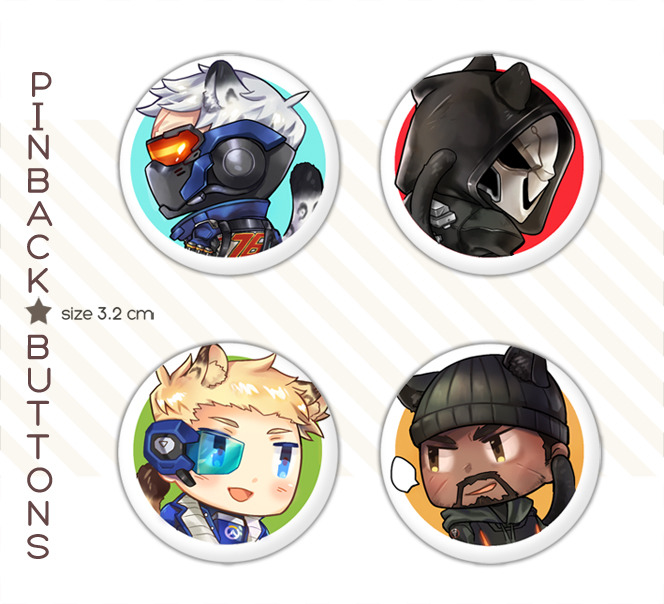 raderizo:  pinback buttons [01] ٩(ˊᗜˋ*)وnext i think i ‘ll do Ana 