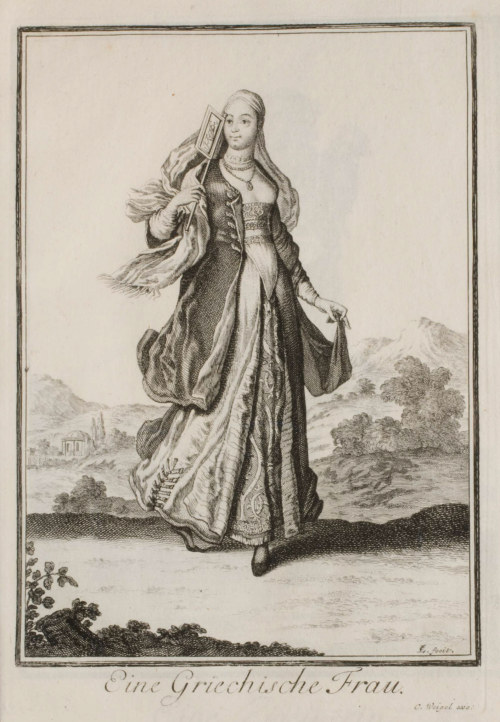 Greek woman by Christoph Weigel after Caspar Luyken, 1703