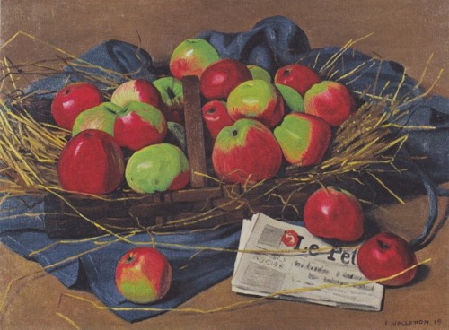 artist-vallotton: Apples via Felix VallottonSize: 54x73 cmMedium: oil on canvas