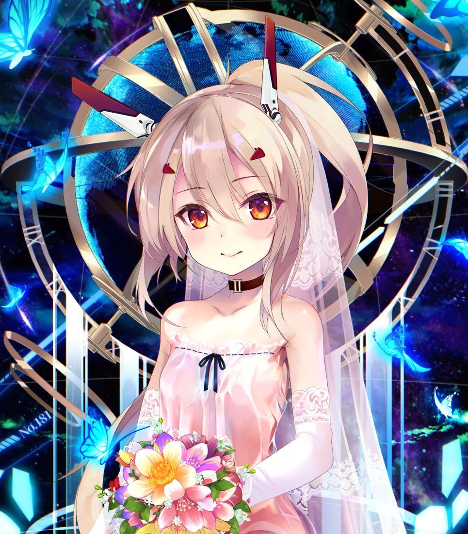 Cute ship girl Ayanami in a wedding dress Azur... (13 Oct