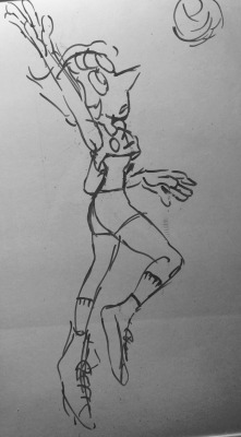 k-riggy:  sporty Pearl doodles… volleyball,