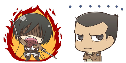 snk-officially-drawn:   Shingeki no kyojin TRANSPARENT STICKERS Part I Part II.  