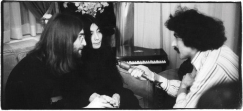 John & Yoko being interviewed by Howard Smith  “John came over to my loft one day and he was all