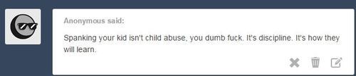 news flash: spanking a child is child abuse. thank you and good night.