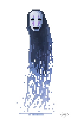 bendrawslife:  No Face (Pixel Art). The finished