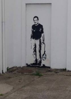 stunningpicture:  Banksy’s tribute to Robin