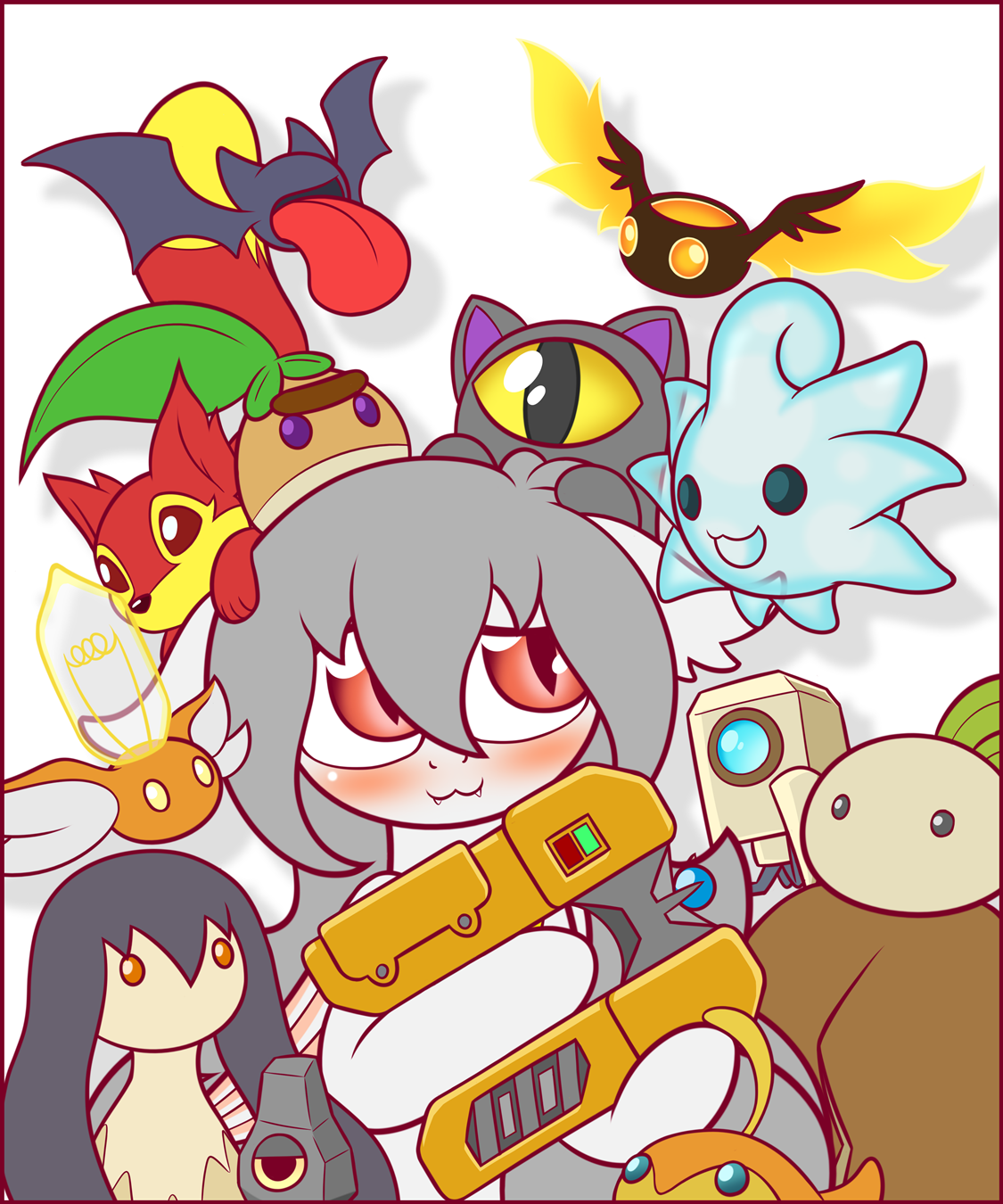 ask-laichi:“A-I got too many pets…” I’ve been playing Starbound too much.