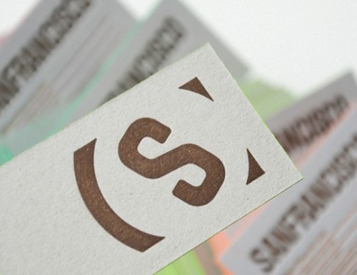 Beautiful letterpress business card designed by Sanfrancisco Estudio, from Uruguay.