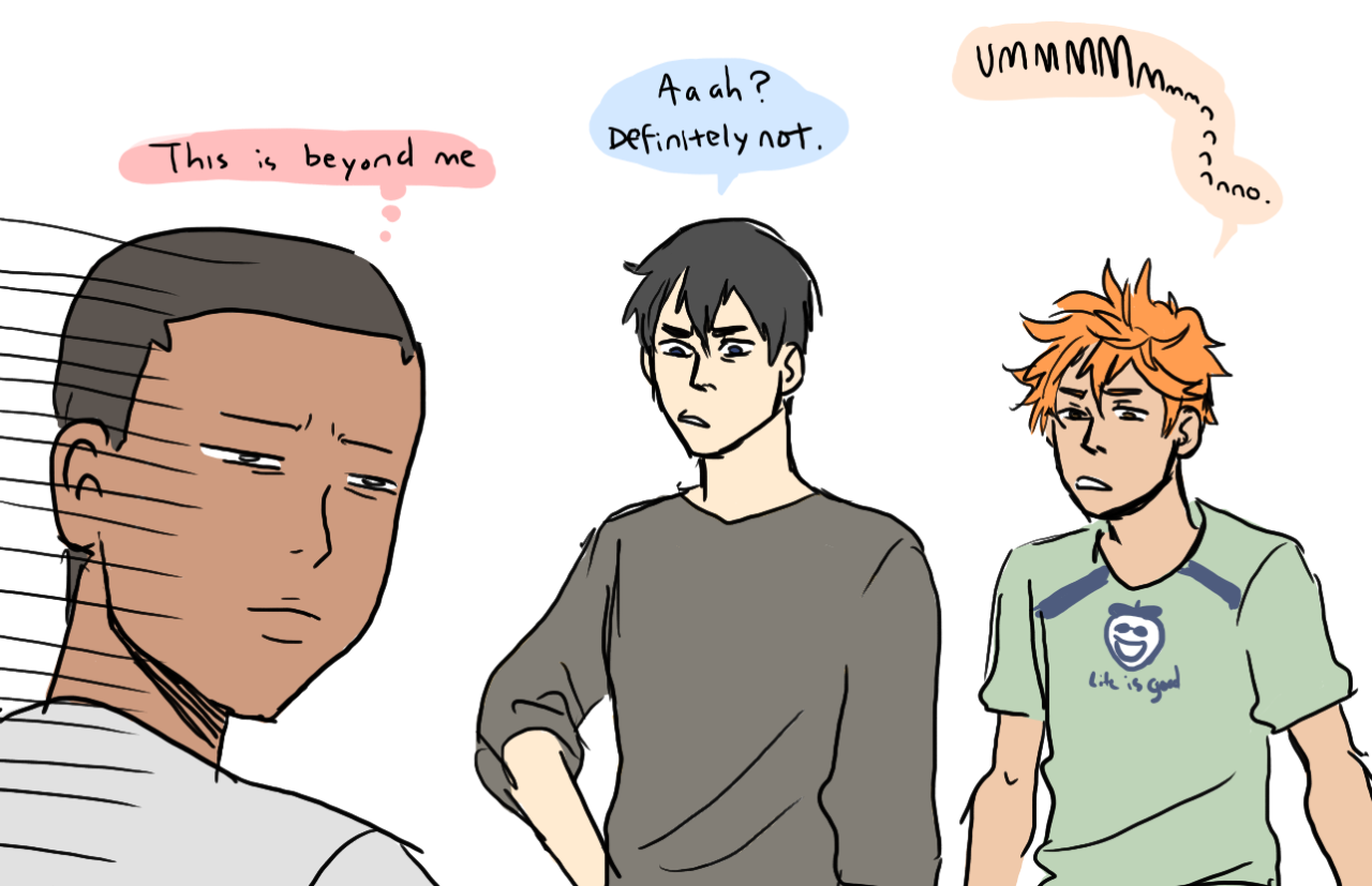 shounenkings:(tanaka, just don’t bother)a comic inspired by a convo i had w/ tobiokageyams  :Pall