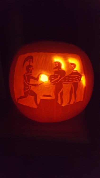 hehasawifeyouknow: Halloween 2018 Greek vase pumpkins, the sacrifice of Polyxena and the fate of Pro