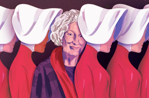 HandmaidsGot to draw one of my favorite Authors, Margaret Atwood for The New Yorker Podcast! AD Dean