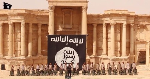 pucks-and-trucks: fnhfal:  Islamic state mass execution in the Roman city of Palmyra.  Then Russians