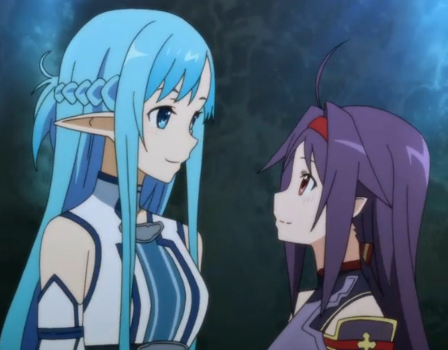 asunasweets:  Yuuki &amp; Asuna ♥ (ﾉ◕ヮ◕)ﾉ*:･ﾟ✧ 